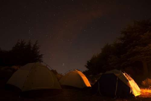 Camping Nature Landscape Tent Campfire Camp