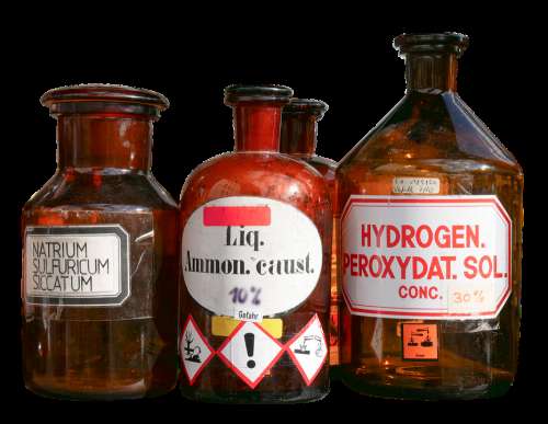Chemistry Pharmacy Laboratory Bottle Experiment