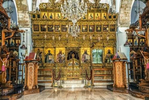 Church Interior Monastery Architecture Orthodox