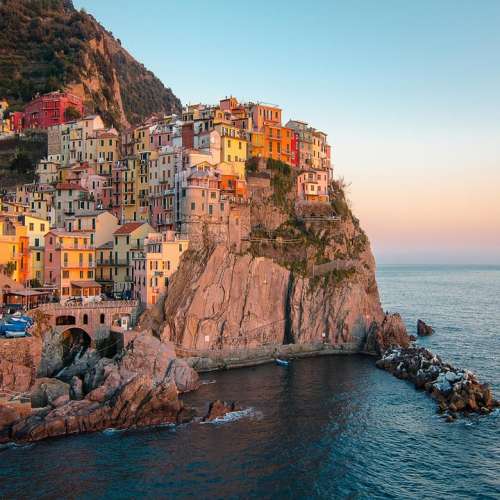 Cinque Terre Italy Coast Sea Vacations Colorful