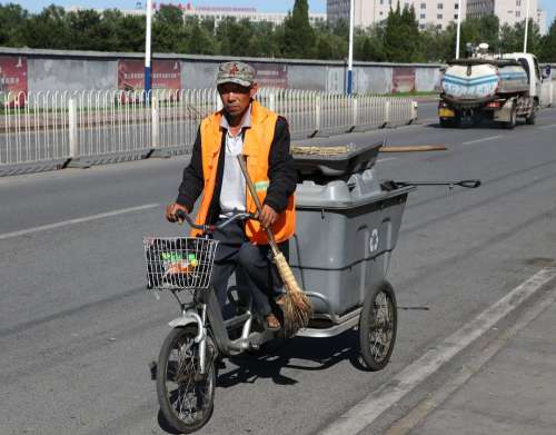 City Street Sanitation Cleaning Of