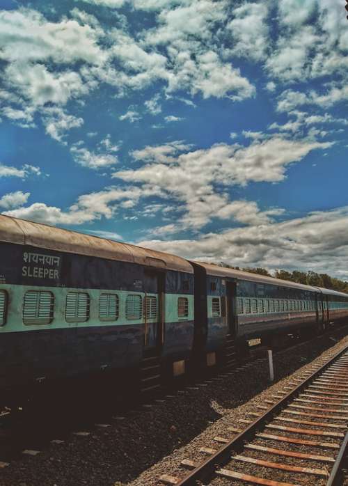Clouds Train Aesthetic Travel India Blue Goa