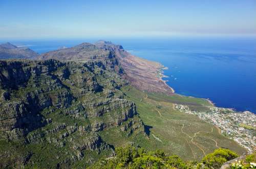Coastline Aerial Seascape South Africa
