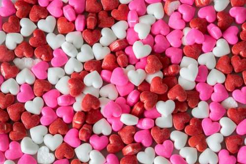 Confetti Hearts Birthday Heart Romantic Decorative