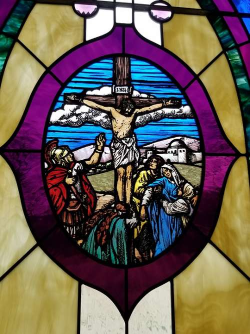 Crucifixion Window Passion Easter Religion Christ