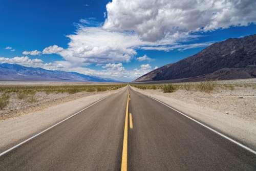 Death Valley Road Landscape Desert Nature