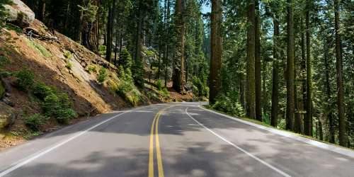 Driving Paved Road Roadway Tranquil Calm Explore