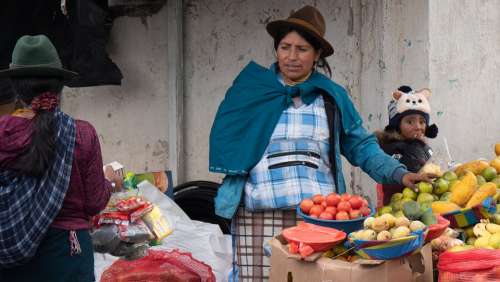 Ecuador Market Vegetables Fruits South America