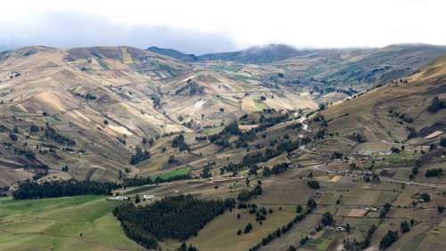Ecuador Highlands Landscape Agriculture Mountains