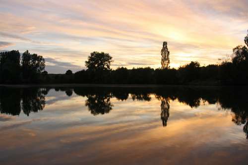 Evening Light Abendstimmung Nature Water Lake