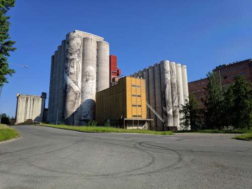 Finland Mural Silo Graffiti Mill Finnish