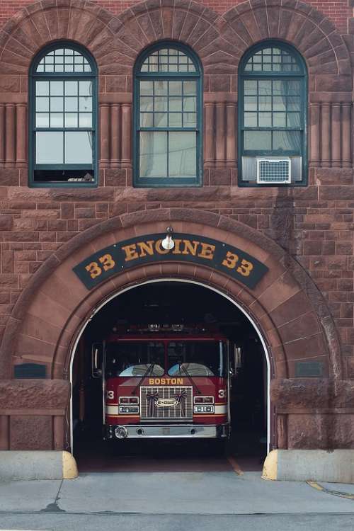 Fire Department Station Firetruck Red Department