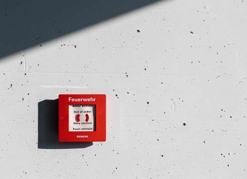 Firefighter Alarm Button Red Risk Technology
