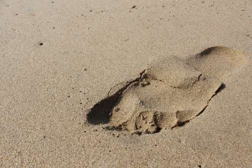 Footprint Sand Ocean Zulu Ocean Durban Water