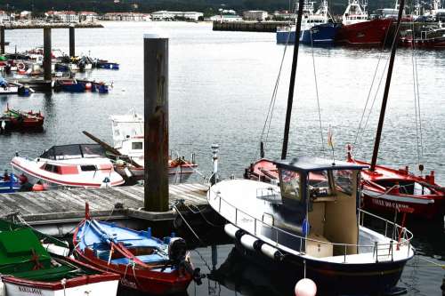 Galicia Port Boats Fishing Sea Sailor