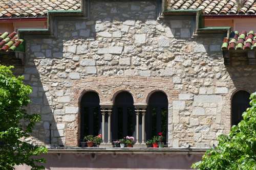 Girona Spain City Window Facade Pillar Catalonia