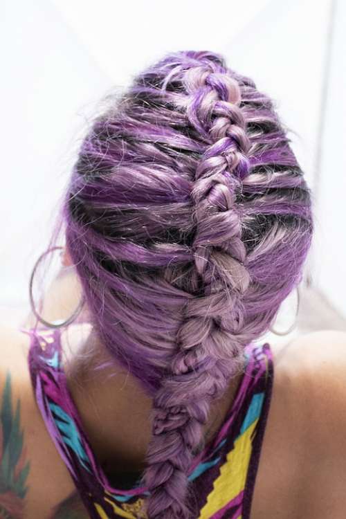 Hair Purple Beauty Fashion Rock Style