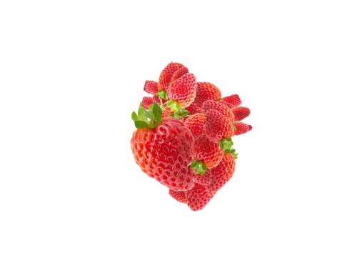 Heart Form Strawberry Background Strawberries