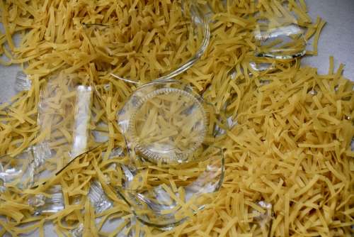 Jar Broken Pasta Pasta Scattered Noodles Power