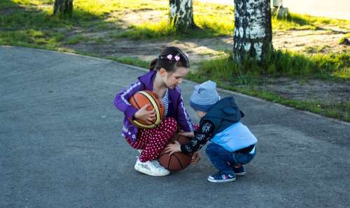 Kids Game Ball Childhood In The Summer Of