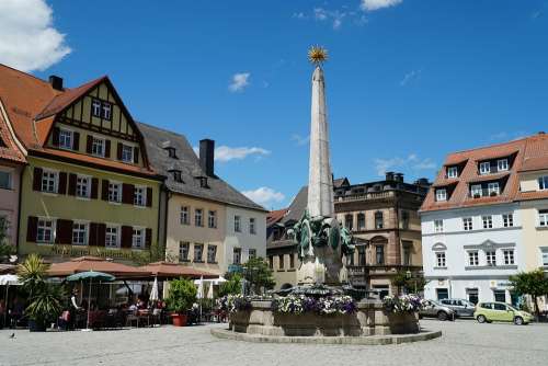 Kulmbach Marketplace Luitpold Fountain