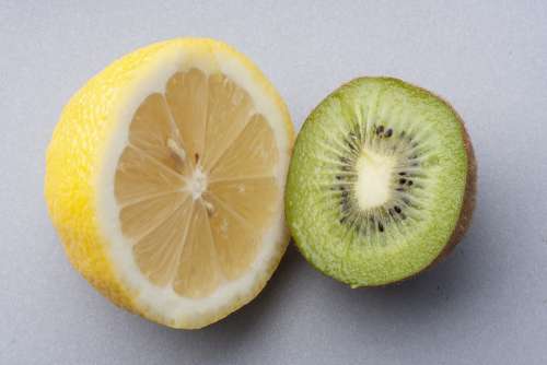 Lemon Kiwi Fresh Fruit Food Healthy Vitamins