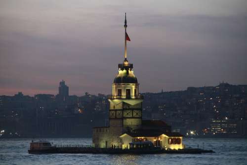 Maiden'S Tower Throat Turkey Beach Marine Istanbul