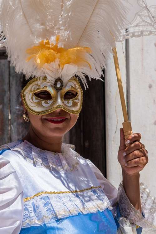 Model Venice Carnival Portrait Woman Person