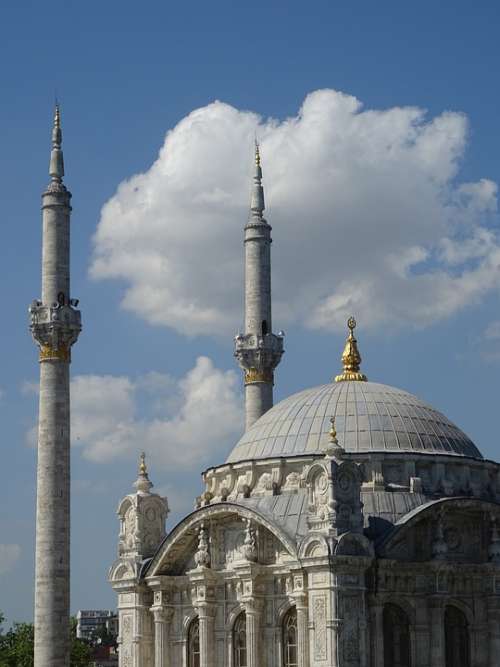 Mosque Minaret Istanbul Architecture City Travel