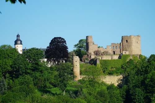 Mrs Stone Burgruine Castle The Eastern Ore Mountains