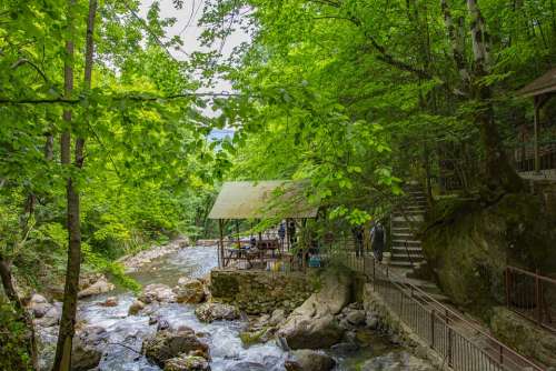 Nature Waterfall Turkey Landscape Dd River Forest