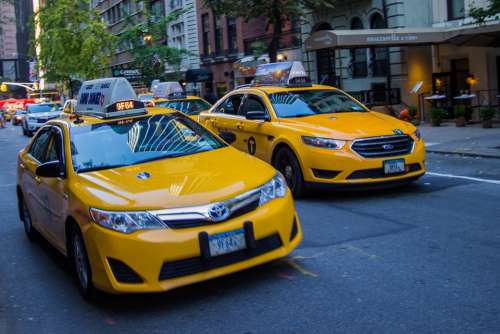 New York Taxi City Nyc Traffic Manhattan Urban