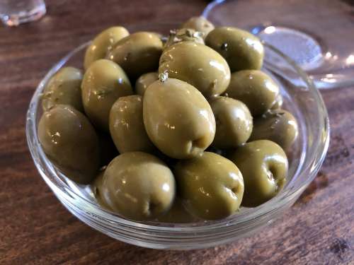 Olive Green Olives Portugal Food Appetizer
