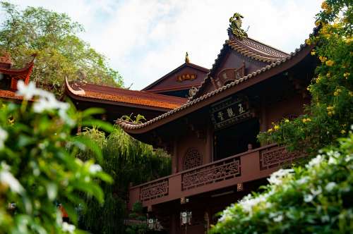 Pagoda Architecture Mountains Mountain Home Forest