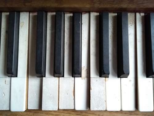 Piano Keys Musical Instrument Vintage The Old Piano
