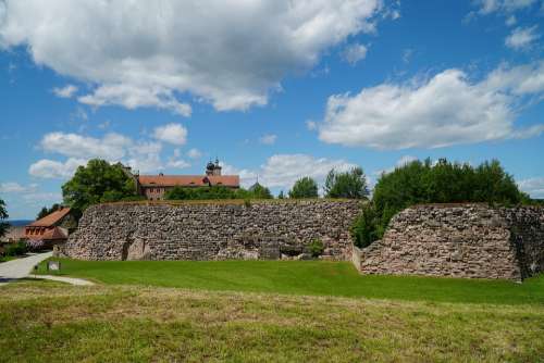 Plassenburg Castle Kulmbach Castle Wall Ruins