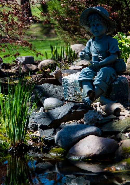 Pond Water Feature Nature Landscape Outdoor Water