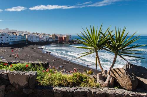 Puerto De La Cruz Tenerife Spain Surf Water Sea