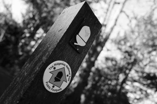 Ridgeway Sign National Trail Hiking Direction