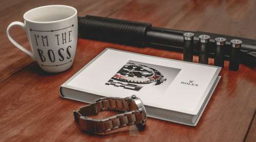 Rolex Boss Gun Gangster Watch Defense Defend Cup