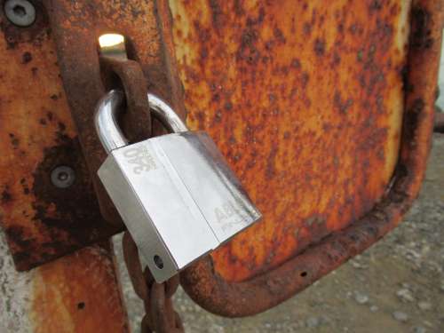 Rust Old New Metal Safe Padlock Locked Treasure