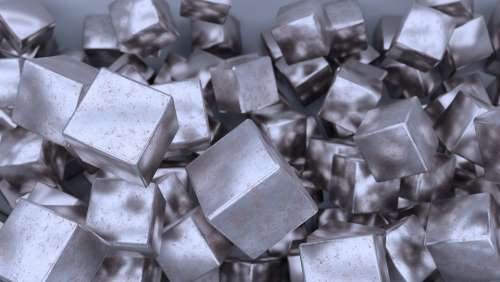 Rusty Steel Texture Iron Rough Grunge Cubes