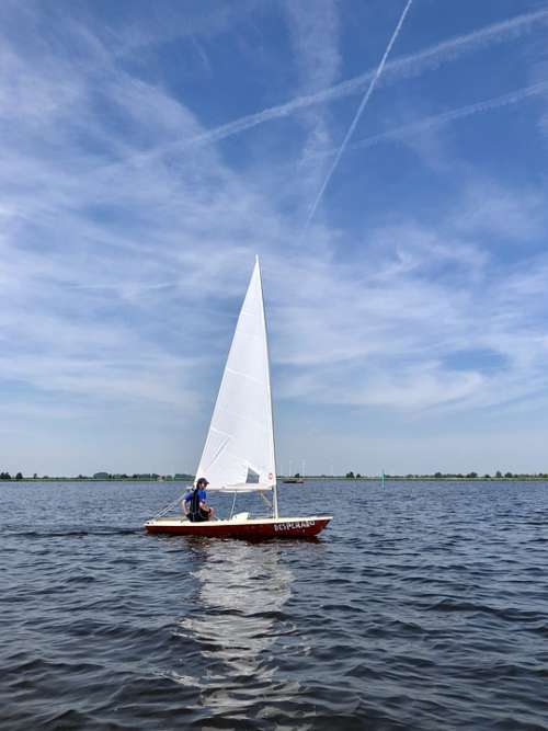 Sail Dinghy Lake Sailing Boat Hieve