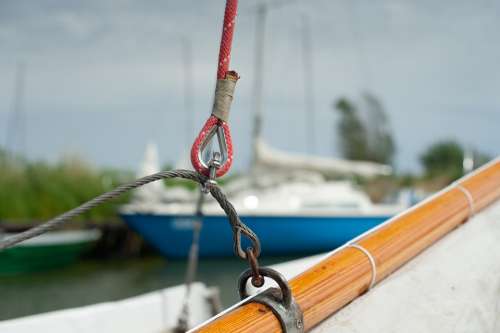 Sail Boom Thimble Halyard Sailboat Ropes