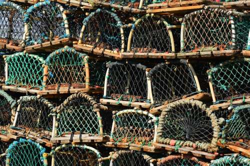 Scarborough Sea Coast Fishing Net Colours England