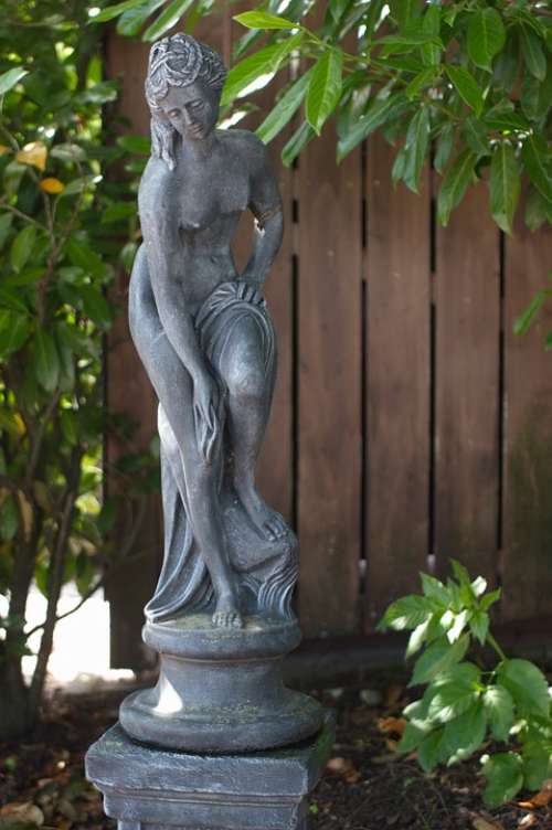 Sculpture Woman Stone Decoration