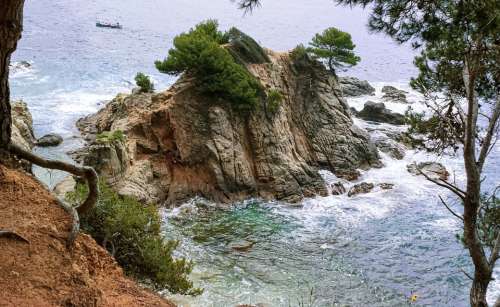 Sea Beach Rock The Coast Spain Water The Waves