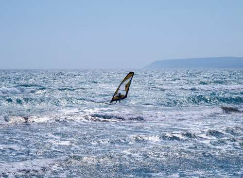 Sea Sports Seascape Beach Waves Coast Cyprus