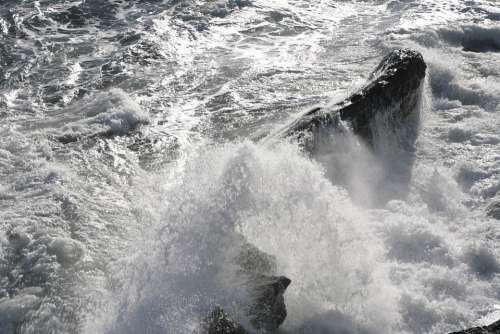 Sea Sea Storm Recco Liguria Genoa Waves Italy