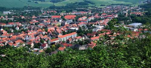 Small Town Südharz Distant View Bleicherode